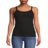 No Boundaries Juniors' Ribbed Cami(Black Shoot-Small) view 1