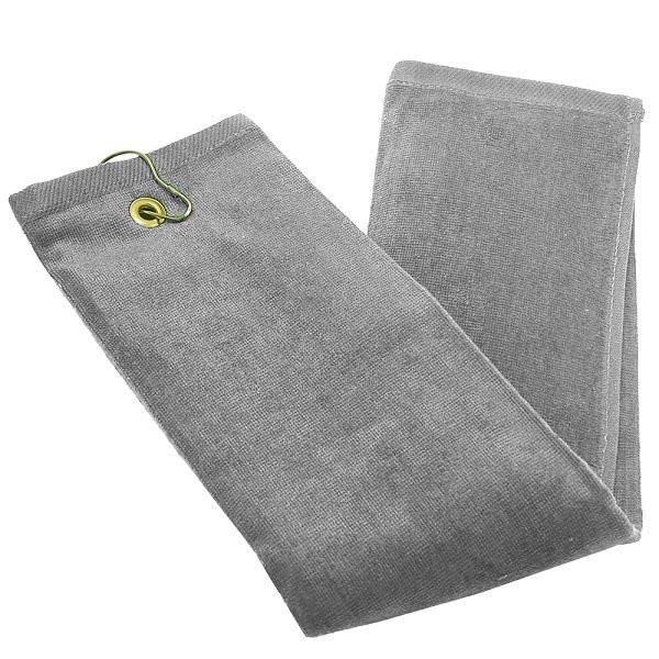 Golf Towels 16X24 Tri-Fold Grommet with Hook Colors 100% Cotton 24Pack 36Pack 60Pack (Silver Grey, 36)