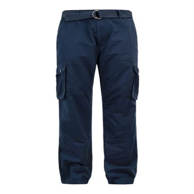 G-Style Men's Essential Enzyme Washed Twill Cargo Pants Navy 34/32