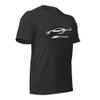 2023 Sports Car Z06 C8 Vette Silhouette Custom T-Shirt Dark Heather view 2