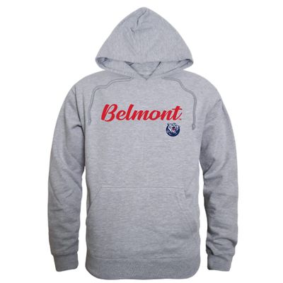 W Republic Belmont University Bruins Script Fleece Hoodie Sweatshirts - Heather Grey, Medium