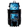 Boombah Rolling Superpack 2.0 Baseball/Softball Gear Bag - 23-1/2" x 13-1/2" x 9-1/2" - Telescopic Handle - Holds 4 Bats - Wheeled Version - The Natural 3.0 Black/White/Columbia Blue view 1