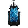 Boombah Rolling Superpack 2.0 Baseball/Softball Gear Bag - 23-1/2" x 13-1/2" x 9-1/2" - Telescopic Handle - Holds 4 Bats - Wheeled Version - The Natural 3.0 Black/White/Columbia Blue view 3