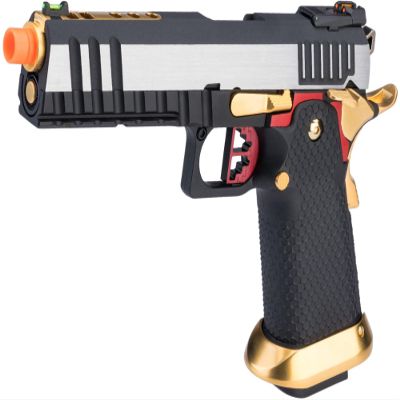 Evike Airsoft - AW Custom Ace Competitor Hi-CAPA Gas Blowback Airsoft Pistol (Package: Two-Tone/Green Gas/Gun Only)