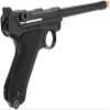 Evike Airsoft - AW Custom 6" Luger P08 Gas Blowback Airsoft Pistol (Color: Silver/Black) view 2