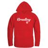 W Republic Bradley University Braves Script Fleece Hoodie Sweatshirts - Red, Large view 1