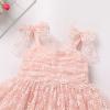 Baby Girls Sequin Polka Dot Tutu Dress Summer Sleeveless Backless Princess Birthday Party Dresses Toddler Little Girl First Communion Pageant Flower Bow Sundress Clothes Pink - Daisy 12-18 Months view 4