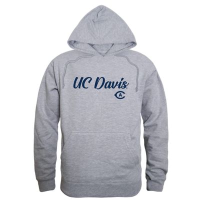 W Republic University of California, Davis Aggies Script Fleece Hoodie Sweatshirts - Heather Grey, Medium