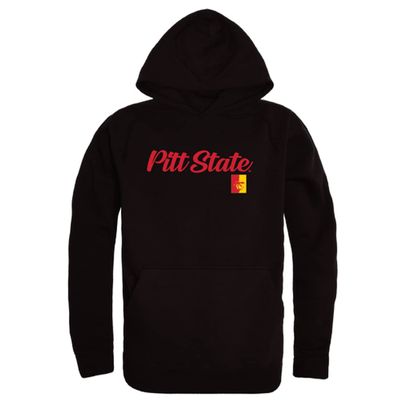 W Republic Pittsburg State University Gorillas Script Fleece Hoodie Sweatshirts - Black, Medium