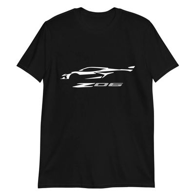 2023 'Vette Z06 C8 Vette Silhouette Custom T-Shirt Black