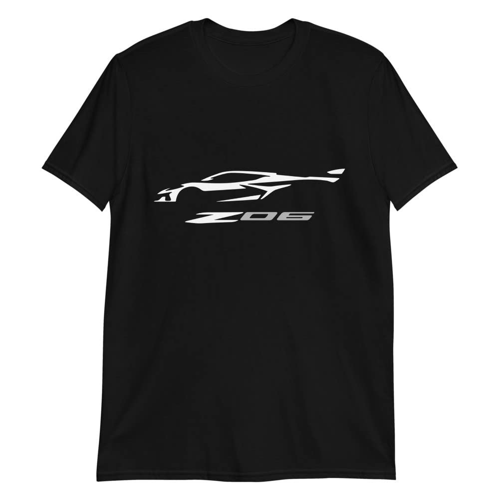 2023 'Vette Z06 C8 Vette Silhouette Custom T-Shirt Black