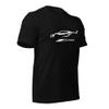 2023 'Vette Z06 C8 Vette Silhouette Custom T-Shirt Black view 2
