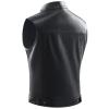 ZYXTIM Motorcycle Vests for Men Fashion Leather Big & Tall Casual Western Cowboy Waistcoat Club Party Adult Riding Vests Black view 3