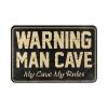 Door Mat Hello Warning Man Cave My Cave,My Rules Rug Fall Floor Mat Outdoor Fall Mats for Front Door (Size : 65X90CM) view 2
