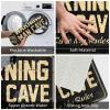 Door Mat Hello Warning Man Cave My Cave,My Rules Rug Fall Floor Mat Outdoor Fall Mats for Front Door (Size : 65X90CM) view 3