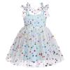 Baby Girls Sequin Polka Dot Tutu Dress Summer Sleeveless Backless Princess Birthday Party Dresses Toddler Little Girl First Communion Pageant Flower Bow Sundress Clothes Blue - Sequin Dot 2-3 Years view 1