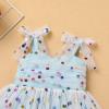 Baby Girls Sequin Polka Dot Tutu Dress Summer Sleeveless Backless Princess Birthday Party Dresses Toddler Little Girl First Communion Pageant Flower Bow Sundress Clothes Blue - Sequin Dot 2-3 Years view 3