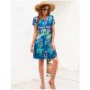 Sherosa Summer Dress for Women 2025 Vacation Sun Dresses Women Summer Casual Tie Dye(S,Royal Blue Tie Dye) view 3