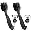 CHAMPKEY PRO Retractable Golf Club Brush - Oversized Brush Head with Soft Rubber Hand Grip & Retractable Groove Cleaner Golf Brush(Black(2 Pcs))