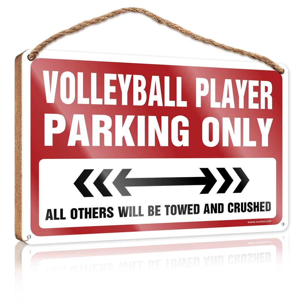 CakJuice Funny Plaques for Men Volleyball Player Parking Only Wooden Sign Chill Wood Sign Funny Kitchen Decor (Size : 20X30CM)