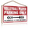CakJuice Funny Plaques for Men Volleyball Player Parking Only Wooden Sign Chill Wood Sign Funny Kitchen Decor (Size : 20X30CM) view 1