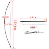 AMEYXGS 64 Inch Archery Traditional Longbow 25-100lbs Hunting English Longbow Takedown Recurve Bow for Right Hand Left Hand Adult Outdoor Sports (75 Lbs) view 2