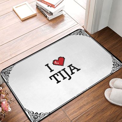Abipuir Door Mats Outdoor Entrance Funny I Love Tija Doormat Husband Gifts Outdoor Porch Decor (Color : Colour, Size : 65X90CM)