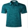 Derminpro Men's Lightweight Camouflage Polo Shirts Dry Fit Collared Golf Shirts Deep Teal Camo XX-Large view 1