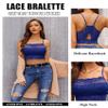 Avidlove Lace Bralette for Women Camisoles Racerback Double-Layered Crop Top (Sky Blue,XL) view 3