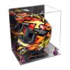 Better Display Cases Acrylic Motorcycle Motocross or Nascar Racing Helmet Display Mirror Case, Purple Risers and Mirror Base - 16" x 13" x 14" (A024/V61) view 1