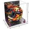 Better Display Cases Acrylic Motorcycle Motocross or Nascar Racing Helmet Display Mirror Case, Purple Risers and Mirror Base - 16" x 13" x 14" (A024/V61) view 2