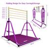 Peakpath Foldable Gymnastics Bar for Kids, Adjustable Height 3-5ft, 330lbs Weight Capacity, Professional Junior Training Equipment for Home, Ideal for Girls & Boys Birthday Gift view 3