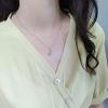 925 Silver unicorn necklace female collarbone view 3