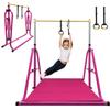 Peakpath Foldable Gymnastics Bar for Kids, Adjustable Height 3-5ft, 330lbs Weight Capacity, Professional Junior Training Equipment for Home, Ideal for Girls & Boys Birthday Gift view 1