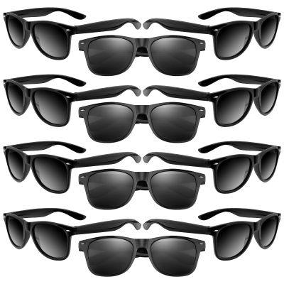 Morcheiong 12 Pack Party Sunglasses in Bulk for Birthday Summer Party Goody Bag Fillers Favors (Black)
