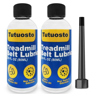2 Pcs Treadmill Lubricant for Belt, 100% Silicone Treadmill Belt Lubricant, 5.6 oz Lubricant, with Precision Screw Cap, Viscosity 500CS, Suitable for Most Treadmills, Silicone Oil for Acrylic Pouring