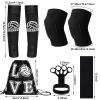 Wettarn 8 Set Volleyball Training Equipment Aid Solo Volleyball Trainer Gift Kit to Practice Serve Include Elastic Resistance Belt Set Spike Trainer Hand Straps Arm Sleeves Knee Pads Backpack Headband view 3