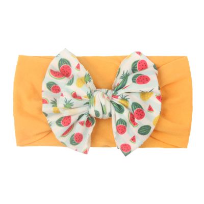 Infant Stretch 1PC Bow Headwear Girls Headband Hairband Watermelon Baby Kids Hair accessories Infant (Orange, One Size)