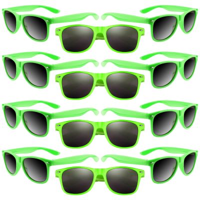Morcheiong 12 Pack Party Sunglasses in Bulk for Birthday Summer Party Goody Bag Fillers Favors (Green)