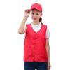Altsuceser Adult Volunteer Activity Vest Jacket Supermarket Uniform Vests Clerk Workwear with Pockets Red L view 3