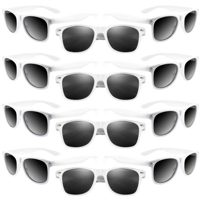 Morcheiong 12 Pack Party Sunglasses in Bulk for Birthday Summer Party Goody Bag Fillers Favors (White)