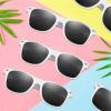 Morcheiong 12 Pack Party Sunglasses in Bulk for Birthday Summer Party Goody Bag Fillers Favors (White) view 2