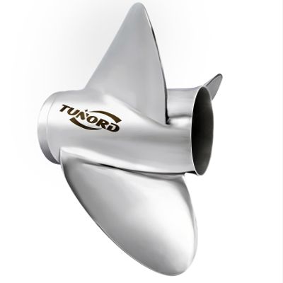 TUNORD OEM Grade 3-Blades Stainless Steel Propeller for Boat Outboard Engines (for Mercury 40-140HP with 4-1/4" Gearcase, 13 1/4" Diameter x 17" Pitch RH)
