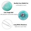 GUIFIER 2 Pack 8 CM Roller Skate Pom Poms with Jingle Bells for Women Girls Princess, Fluffy Tie-on Roller Skate Pom Poms, Fuzzy Pom Pom for Quad Roller Skate Accessories for Kids Adult (Mint Green) view 2