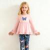 Axumity Kid Girls Clothes - Ruffle Hem Long-sleeve Top + Floral Pants 2PCS Fall Winter Toddler Girl Outfits Pants Leggings Set(8-9T) view 4