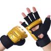 LiMMAX Kickboxing Sparring Gloves TKD Gloves for Men Women Half Finger Boxing Gloves Fighting Gloves Boxing Gloves for Punching Bag Training Gloves for Men Women Golden XL view 1