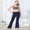 Stelle Girl's Flare Leggings with Pockets High Waisted Bootcut Yoga Pants Kids Dance Bell Bottoms Leggings(Navy,L) view 4