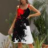 Easter Dresses for Women Cocktail Dresses for Women Summer Dresses for Women 2023 Sleeveless Sundress V-Neck Drawstring Waist Beach Casual Strap Mini Dress Pockets Women Summer Tunic Dress view 2