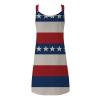 4th of July Dress Women Women's 4th of July American Flag Sleeveless T-Shirts Dress American Flag Sleeveless Mini Dress for Women Stars Stripes Beach Sundress 4th of July Patriotic Tank Dress view 4