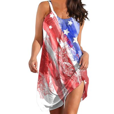 Easter Dresses for Women Cocktail Dresses for Women Summer Dresses for Women 2023 Sleeveless Sundress V-Neck Drawstring Waist Beach Casual Strap Mini Dress Pockets Women Summer Tunic Dress